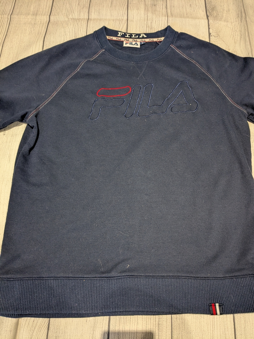 Fila Men’s Navy Crewneck Sweatshirt with Embroidered Logo